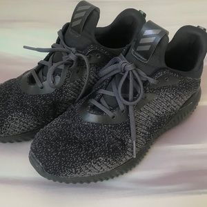 Black Alpha Bounce Adidas Sneakers Running Shoes